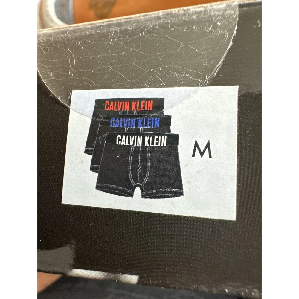 Calvin Klein Intense Power Mens Boxer Briefs 3 Pack Black Microfiber NB2594 M